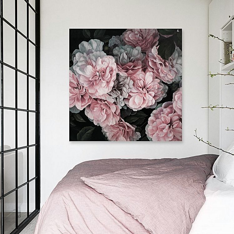 Blooms Square Canvas Art, Pinkthe Print Emporium | Zanui | Square With Regard To Square Canvas Wall Art (View 5 of 15)