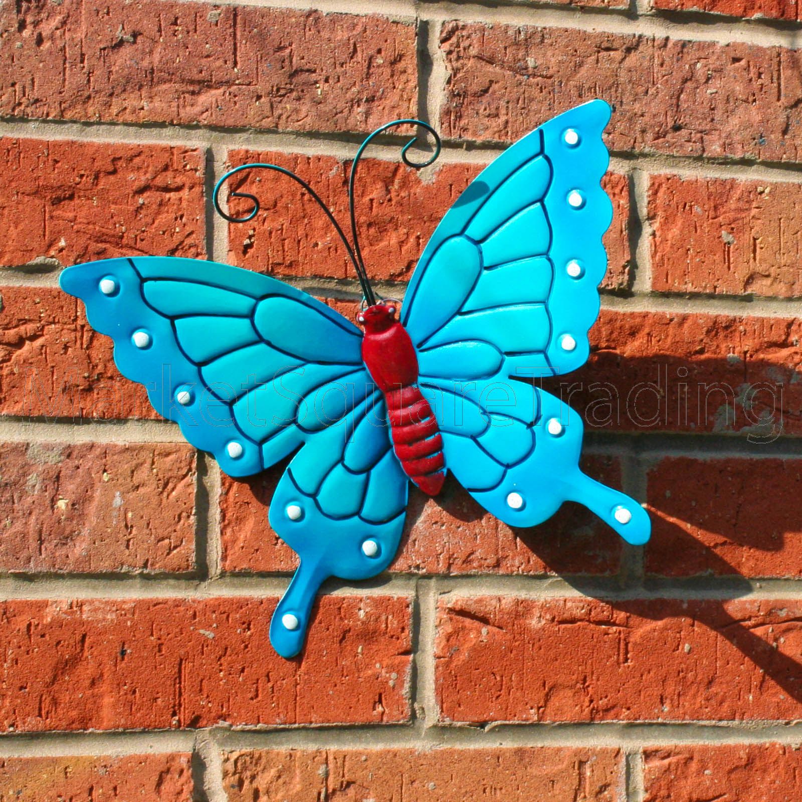 Butterflies Garden Decoration Multi Coloured Metal Outdoor Butterfly Xl Regarding Butterfly Metal Wall Art (View 5 of 15)