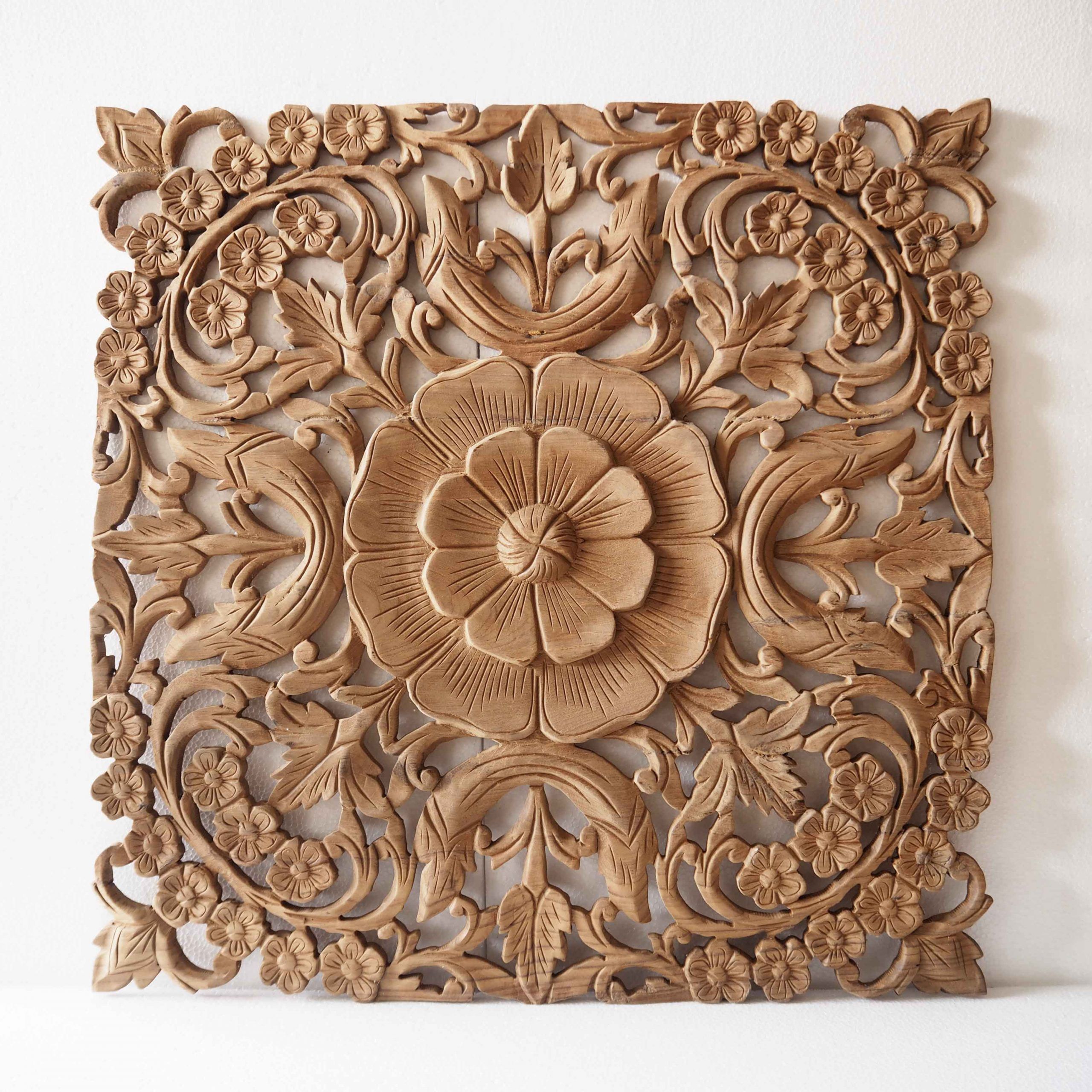 Buy Natural Wooden Wall Art Panel From Thailand Online Inside Filigree Screen Wall Art (View 6 of 15)