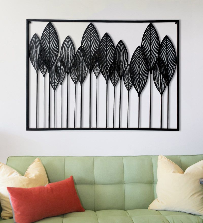 Buy Wrought Iron Decorative In Black Wall Artcraftter Online Pertaining To Matte Blackwall Art (View 2 of 15)