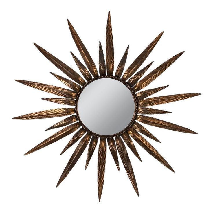 Copper Plated Sunburst Mirror | Sunburst Mirror, Copper Mirror, Mirror Intended For Twisted Sunburst Metal Wall Art (View 7 of 15)