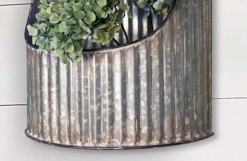 Corrugated Half Round Metal Wall Bins Set Of 2 – Decor Steals Pertaining To Half Circle Metal Wall Art (View 8 of 15)