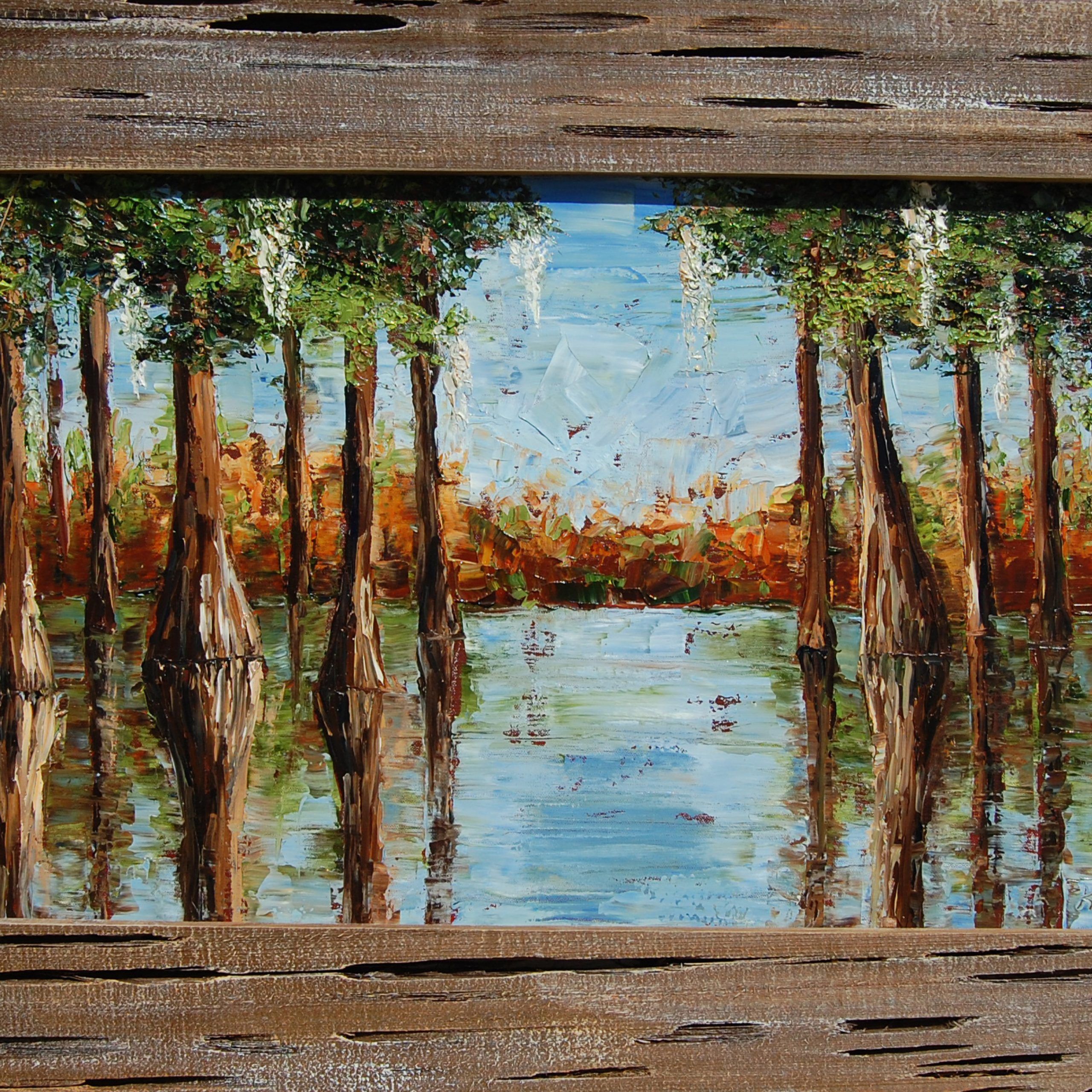 Cypress View 28X44 Framed In Custom Cypress Sold – Kathy Schumacher Art With Regard To Cypress Wall Art (View 2 of 15)