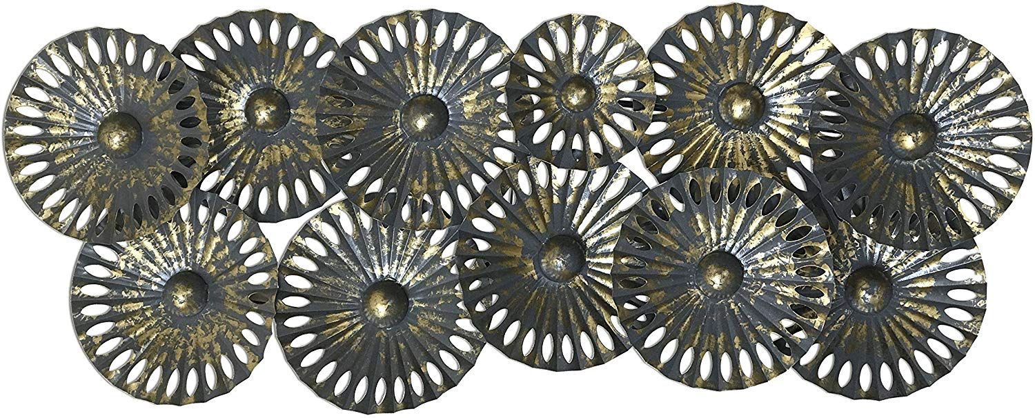 Decorshore Contemporary Metal Wall Art | Wall Decorations | Modern Within Modern Metal Gold Wall Art (View 12 of 15)