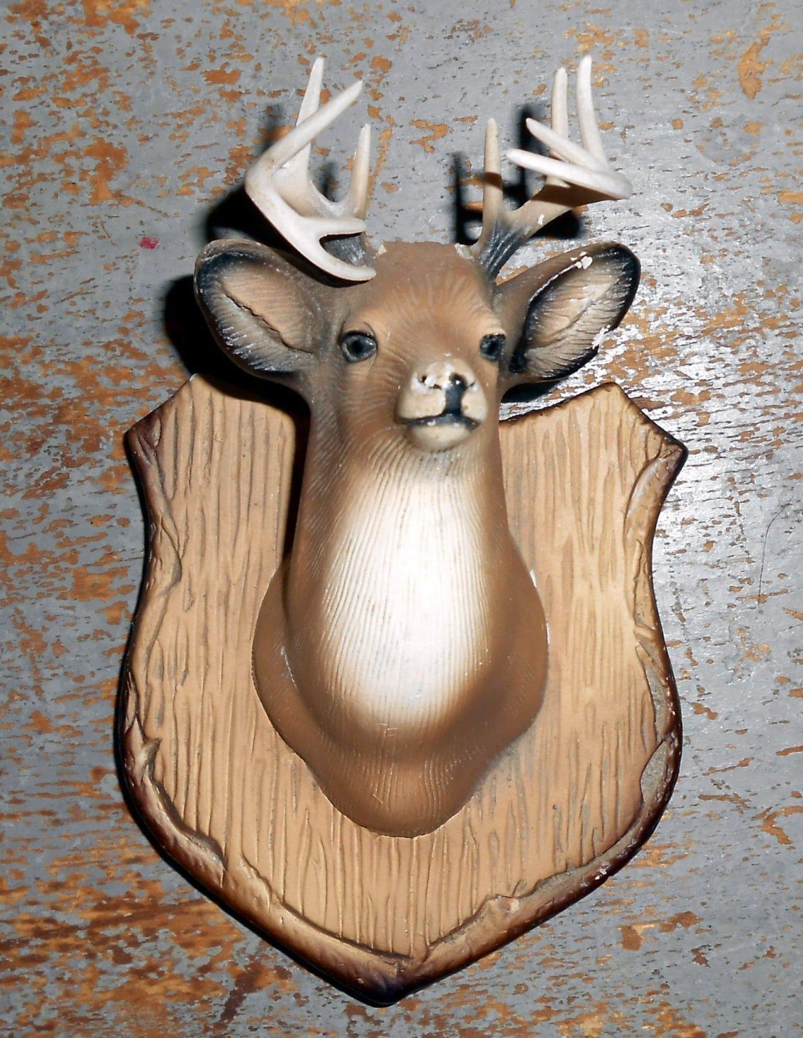 Deer Head Plaster Wall Decor Small Miniature Deer Head Pertaining To Deer Wall Art (View 2 of 15)