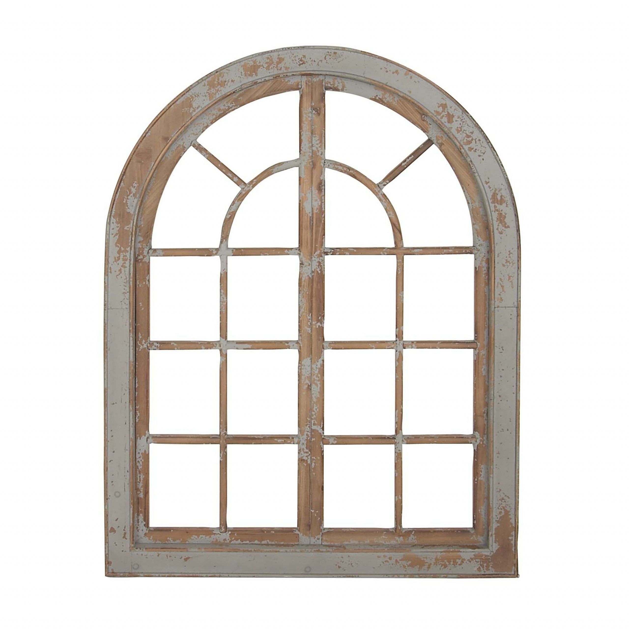 Distressed Rustic Southwest Arched Brown Wood Metal Wall Art Panel Regarding Arched Metal Wall Art (View 14 of 15)
