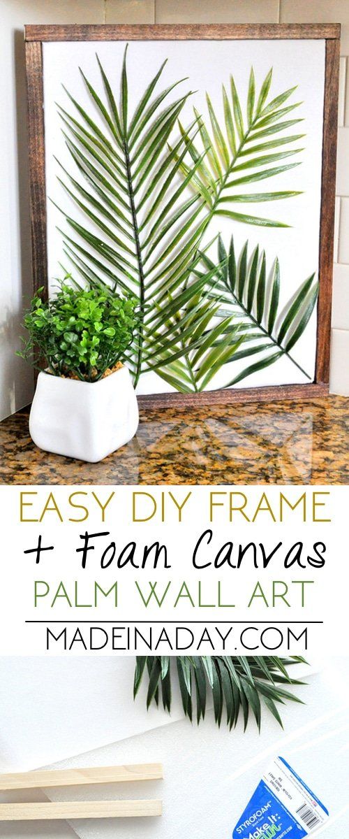 Diy Minimal Framed Palm Wall Art • Made In A Day Throughout Palms Wall Art (View 13 of 15)