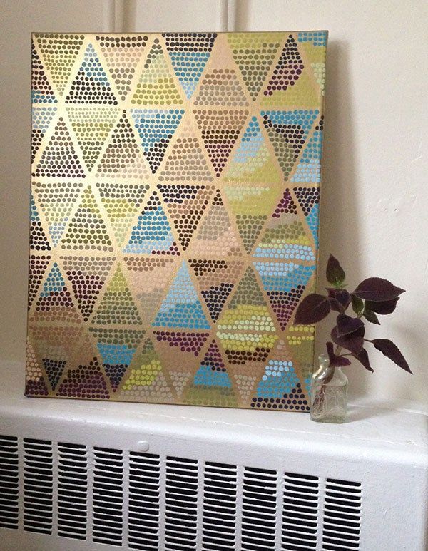 Diy Triangle Dot Pattern Painting Project | Anastasia Vintage | Diy In Open Dotswall Art (View 10 of 15)
