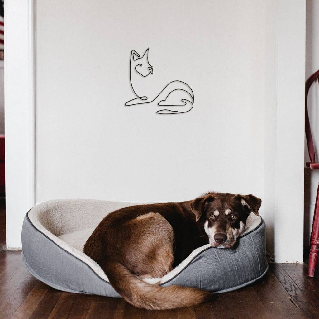 Dog Minimalist Wire Wall Artbriar Rose Wire | Notonthehighstreet Pertaining To Dog Wall Art (View 14 of 15)