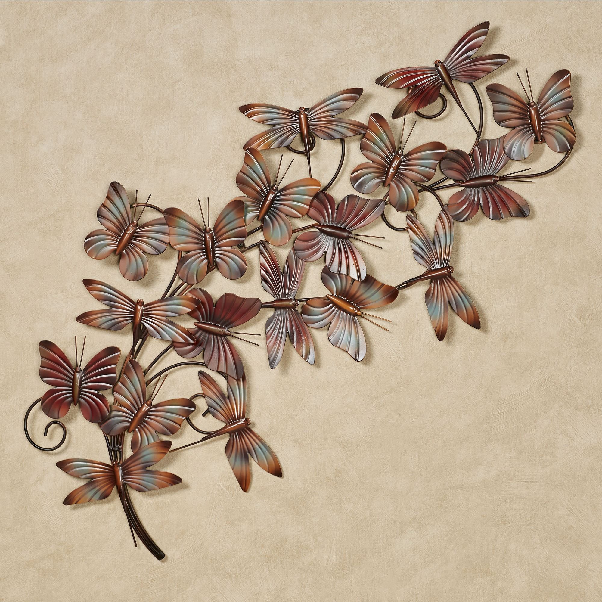 Dragonfly Butterfly Breeze Metal Wall Art Sculpture With Butterfly Metal Wall Art (View 6 of 15)