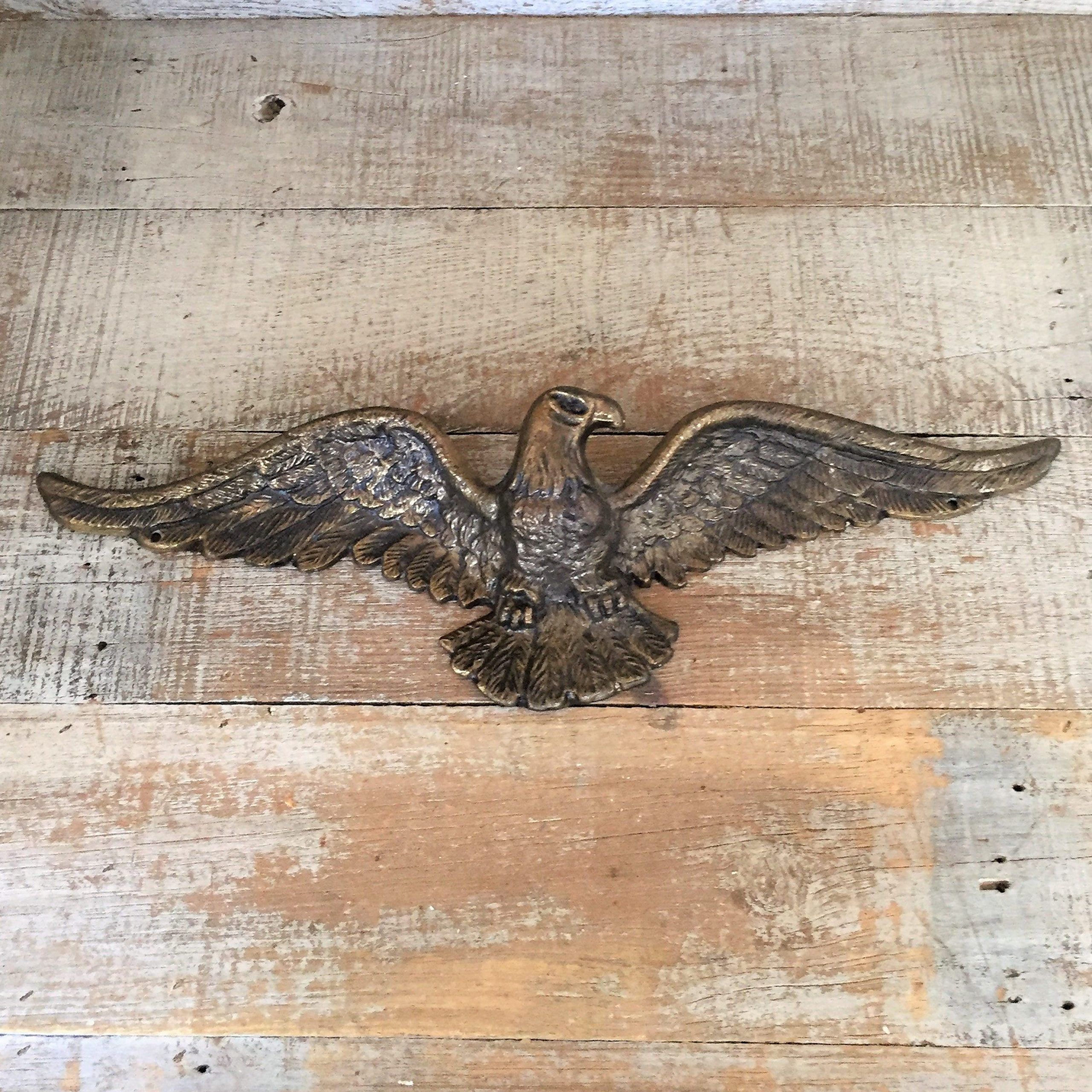 Eagle Wall Plaque Brass Eagle Antique Eagle Wall Hanging Flying Eagle Pertaining To Eagle Wall Art (View 10 of 15)