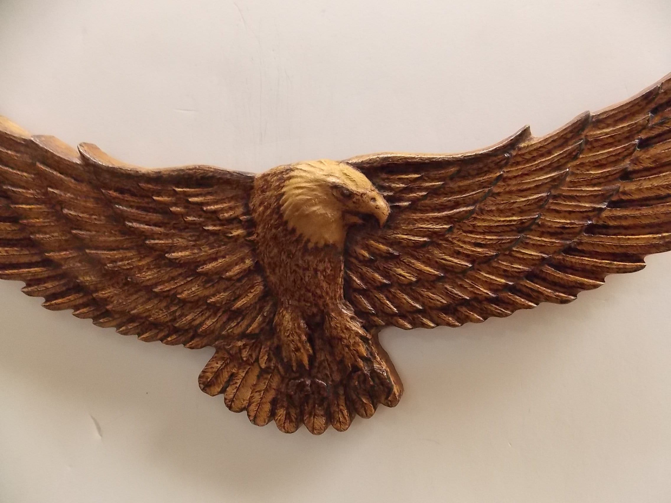 Eagle Wood Carving Bald Eagle Decor Eagle Wall Decor Wood | Etsy With Regard To Eagle Wall Art (View 1 of 15)