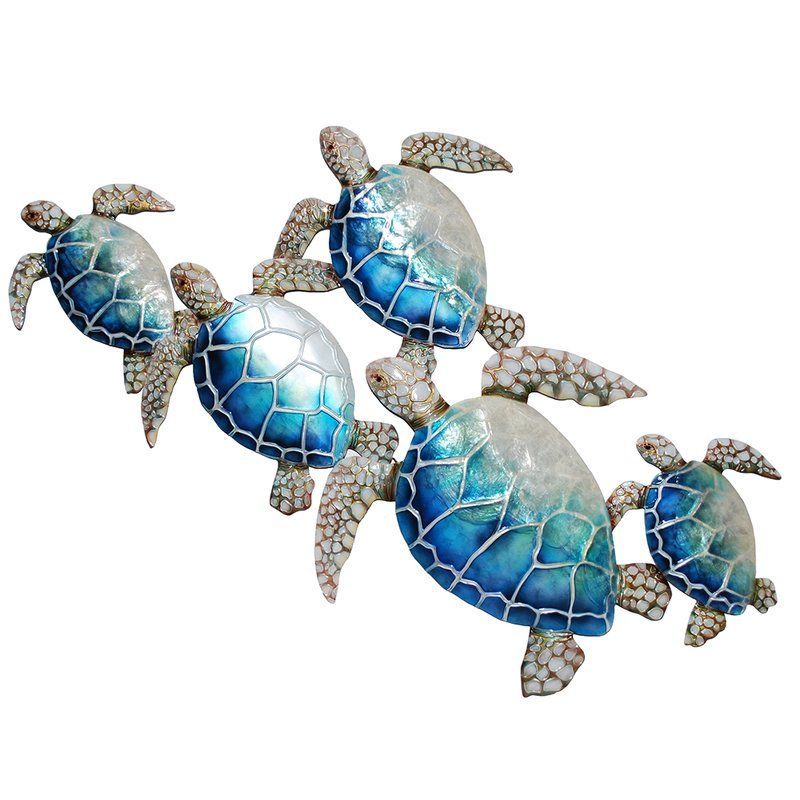 Eangee Home Design Sea Turtle Group Of Five Wall Décor | Wayfair Inside Turtles Wall Art (View 10 of 15)