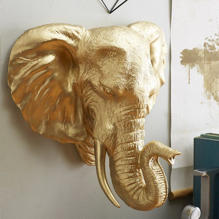 Elephant Wall Décor | Elephant Wall Decor, Elephant, White Faux Taxidermy Intended For Elephants Wall Art (View 3 of 15)