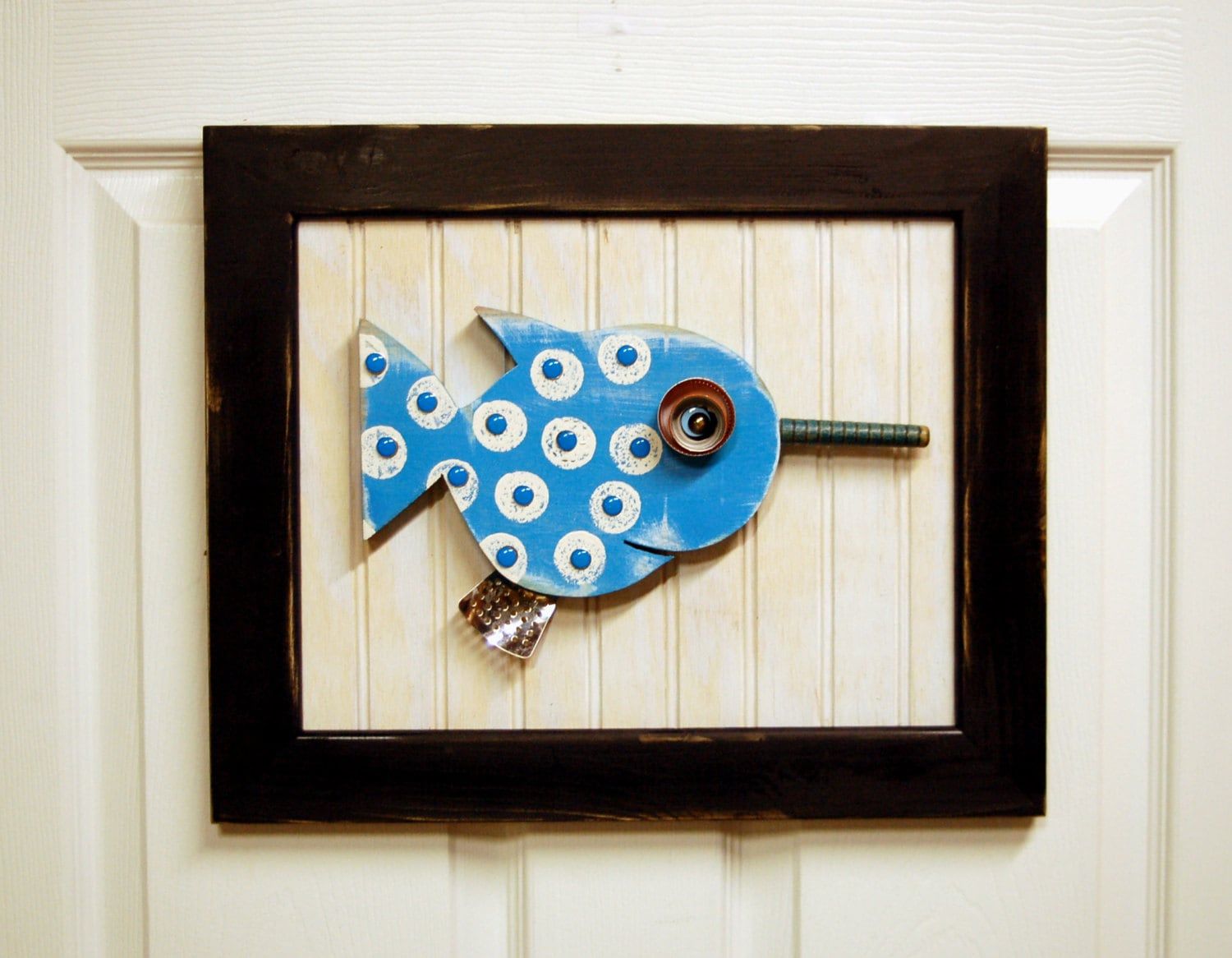 Fish Wall Art 3 Dimensional Framed Recycled Narhwal Fish Oak For 3 Dimensional Wall Art (View 3 of 15)