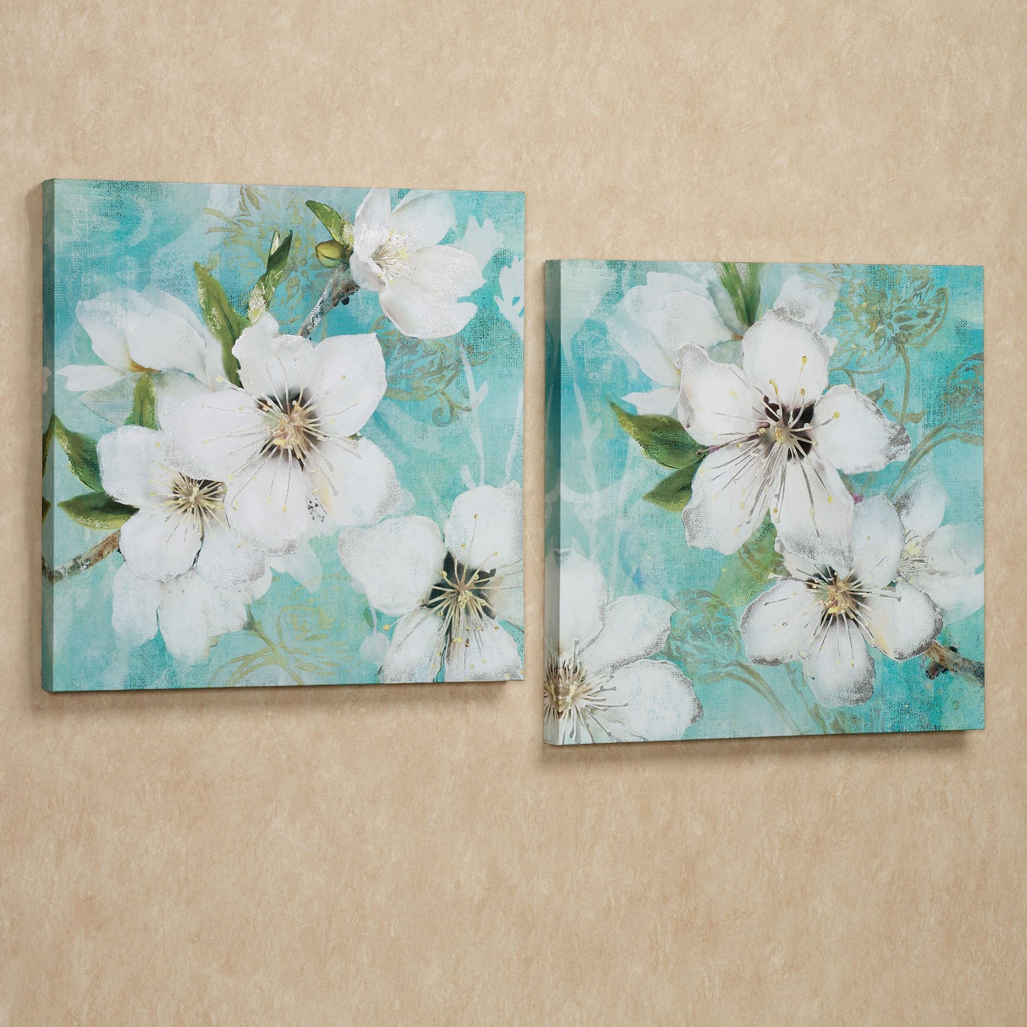 Flowers In Bloom Giclee Canvas Wall Art Set Within Crestview Bloom Wall Art (View 15 of 15)
