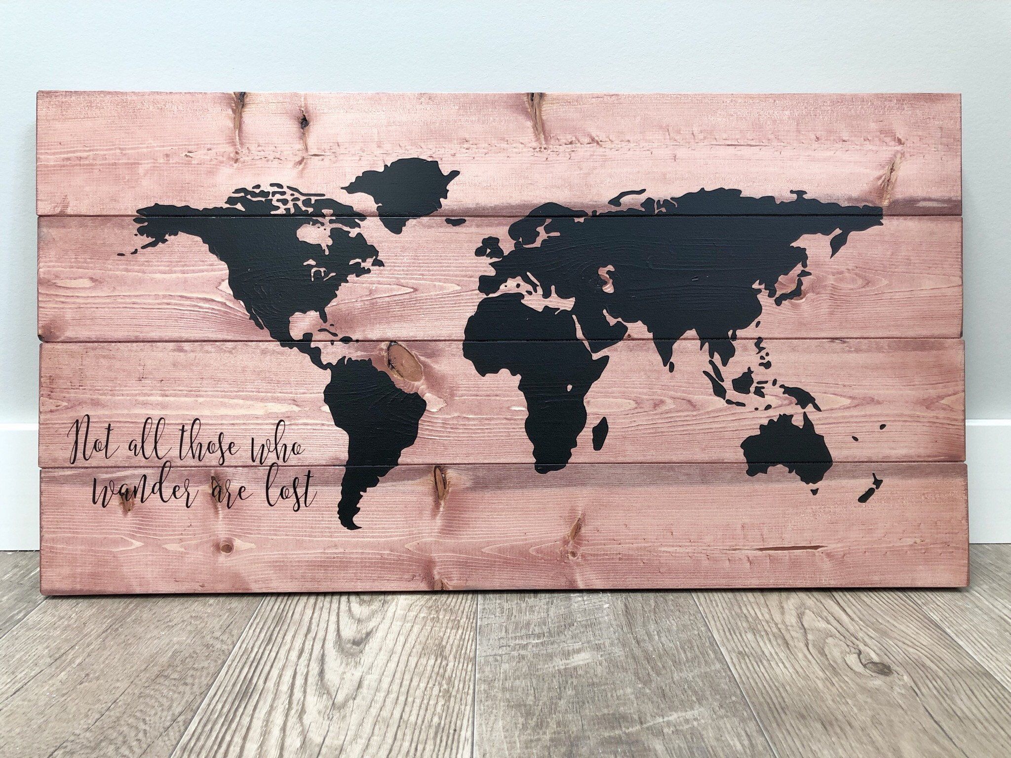 Free Shipping | Office World Map, Office Wall Decor, Wood World Map With Globe Wall Art (View 5 of 15)
