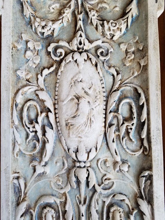 French Country White & Blue Decorative Wall Panel Wall Plaque Rustic Inside Filigree Screen Wall Art (View 9 of 15)