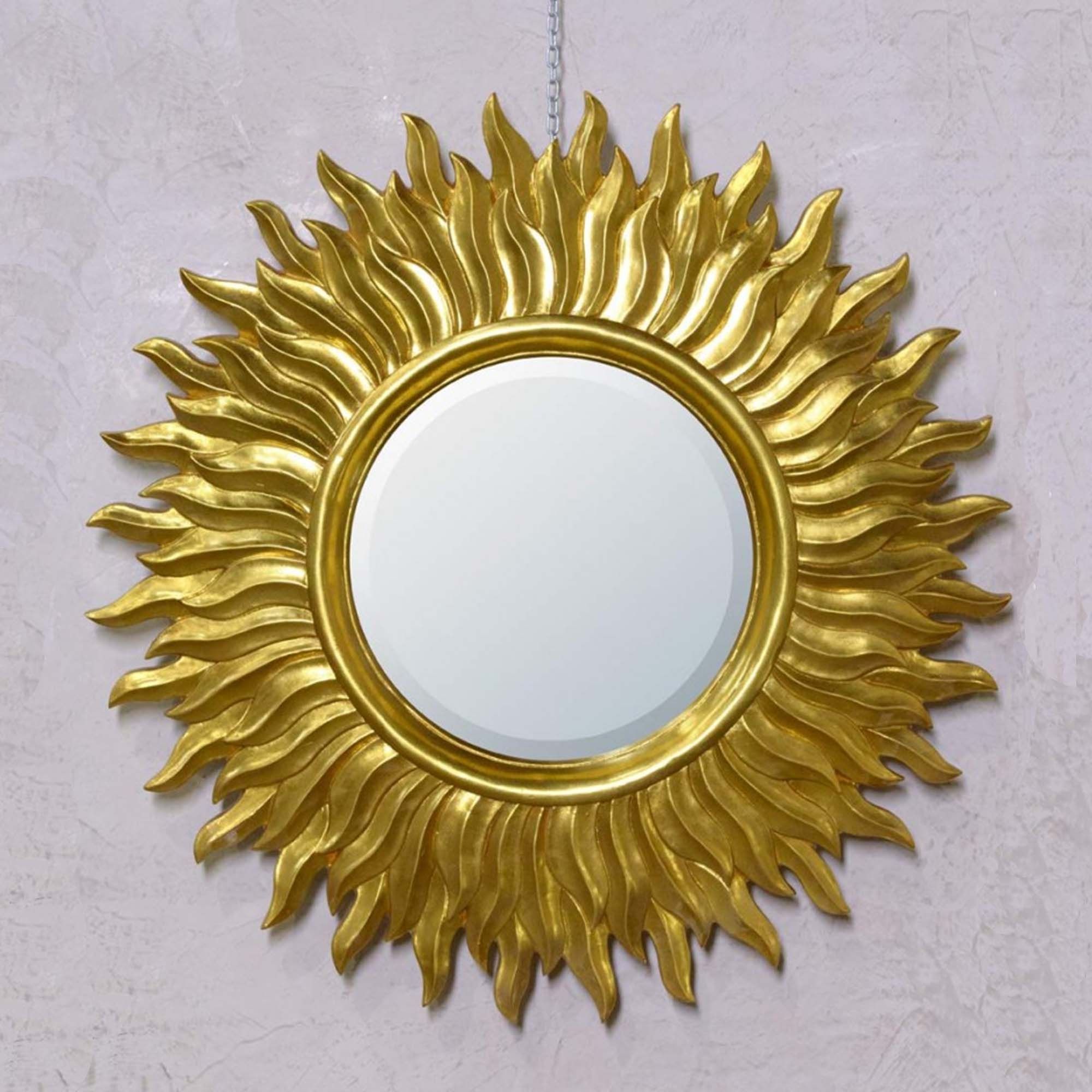 Gold Sunburst Decorative Wall Mirror | Mirror | Homesdirect365 Throughout Gold Metal Mirrored Wall Art (View 5 of 15)