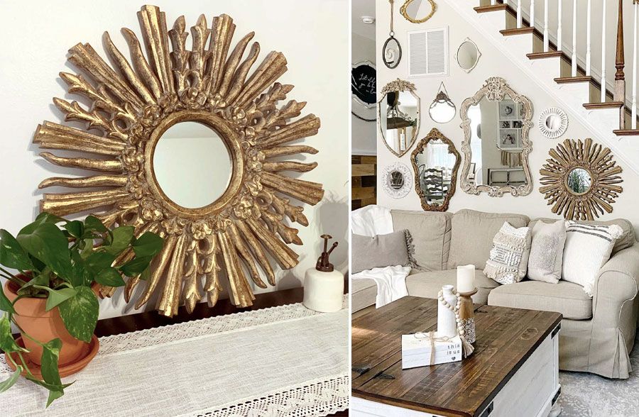 Gold Sunburst Mirror | Eclectic Golden Sunburst Mirror – Decor Steals Within Sunburst Mirrored Wall Art (View 9 of 15)