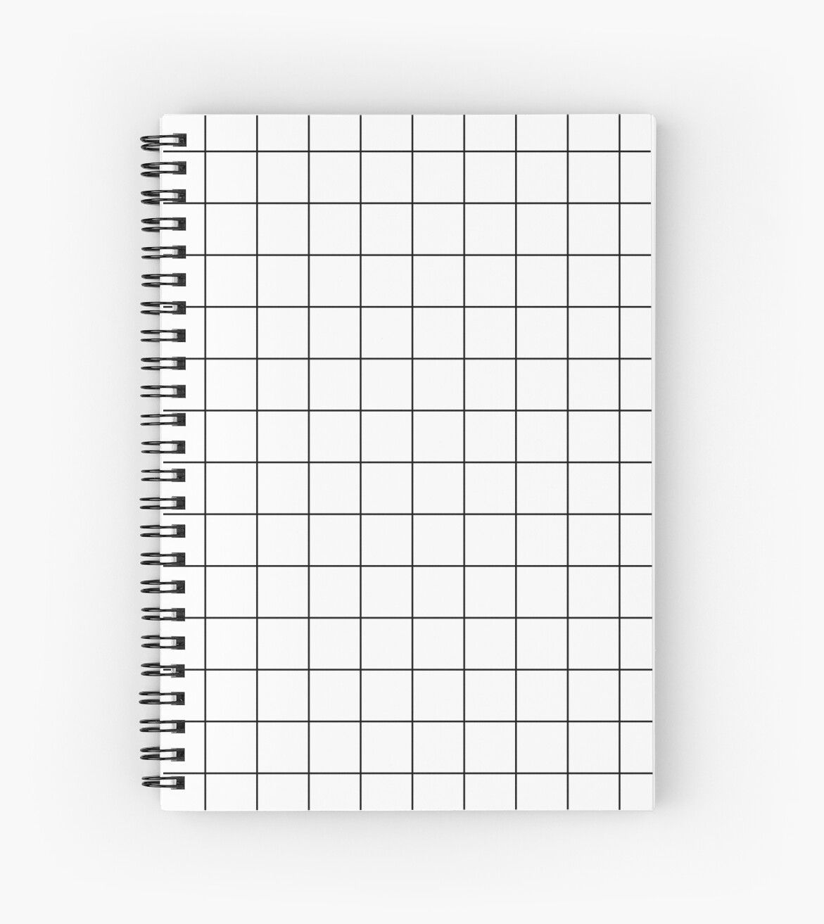 "Graph Paper Grid Black Lines On White" Spiral Notebookrewstudio Regarding Gridlines Metal Wall Art (View 12 of 15)