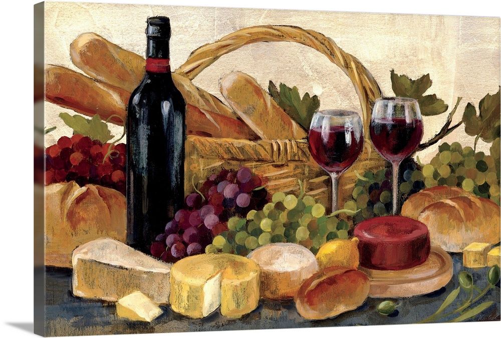 Great Big Canvas | "Tuscan Evening Wine" Canvas Wall Art – Walmart Regarding Wine Wall Art (View 5 of 15)