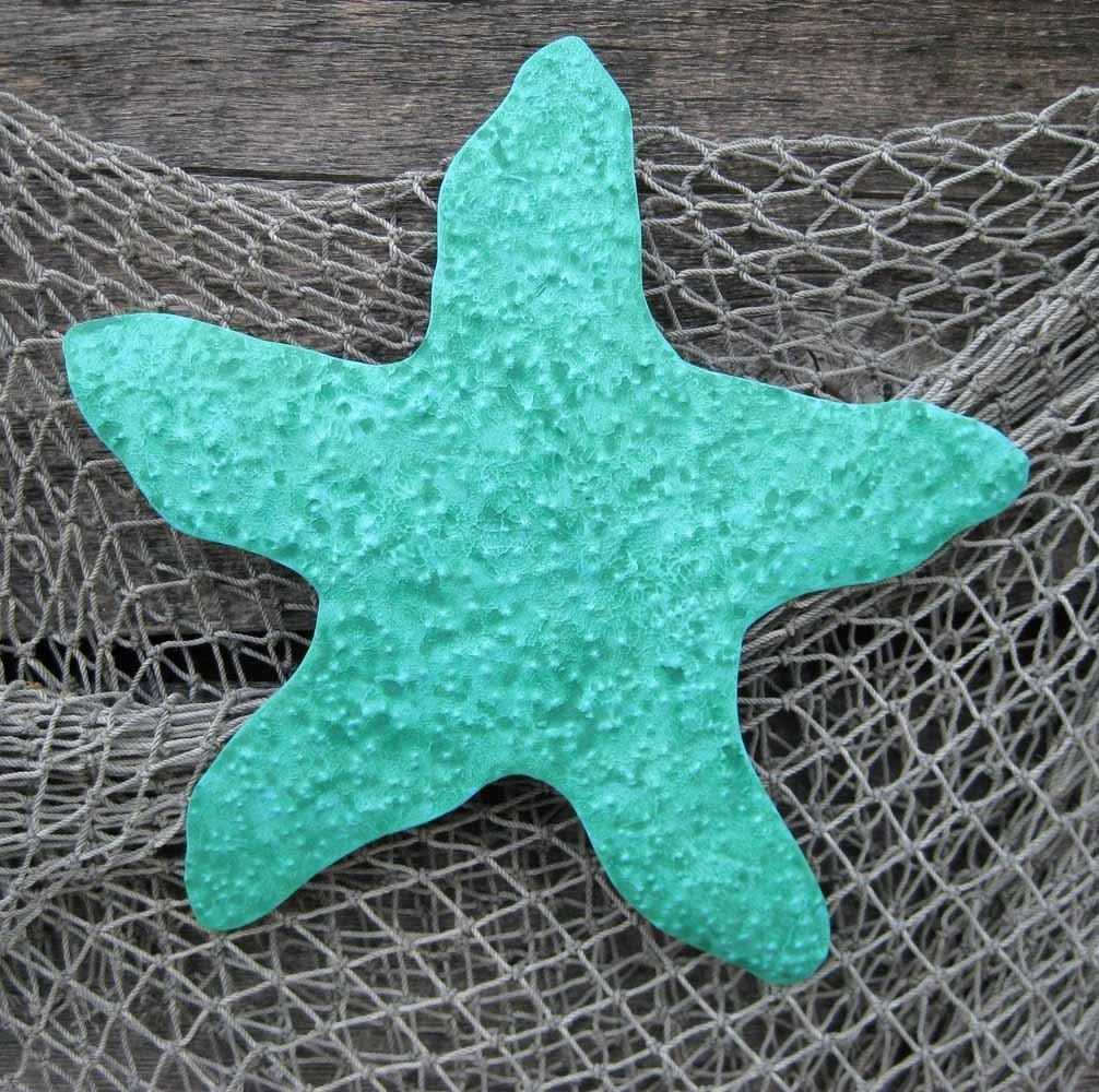 Hand Crafted Handmade Upcycled Metal Starfish Wall Art Sculpture In With Regard To Starfish Wall Art (View 5 of 15)