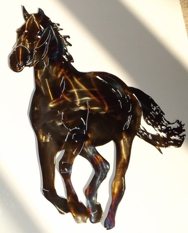 Hand Made Running Horse Metal Wall Art Sculpturesuperior Iron Artz With Regard To Handmade Metal Wall Art (View 13 of 15)