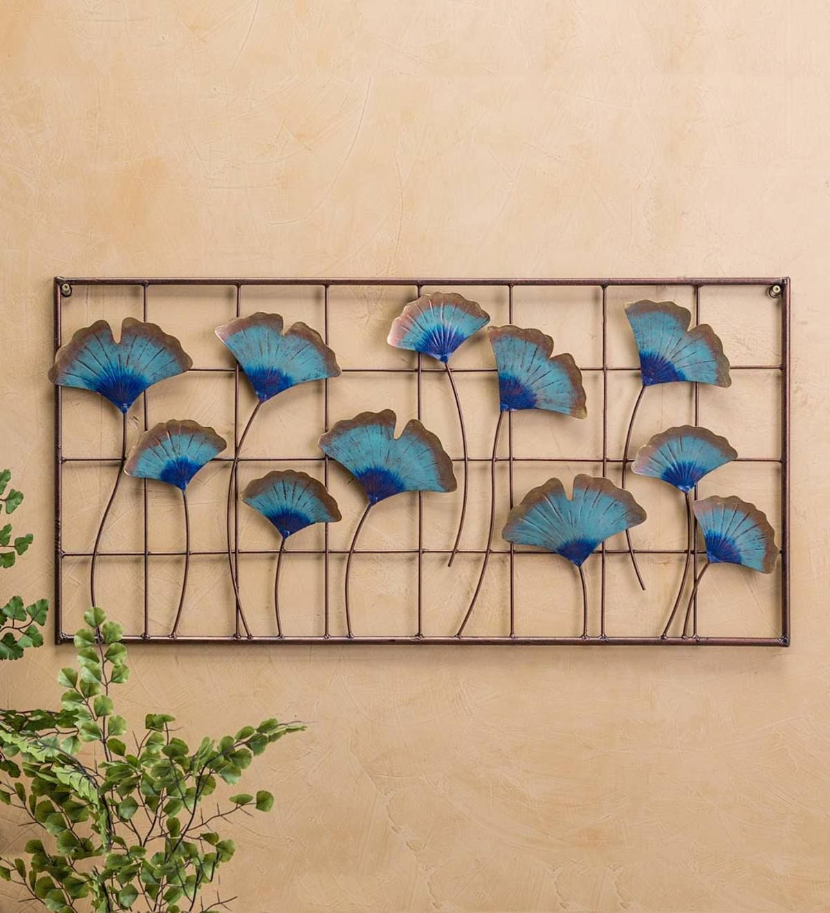 Handcrafted Metal Ginkgo Leaf Wall Art | Patio Wall Hangings | Deck And With Leaf Metal Wall Art (View 10 of 15)