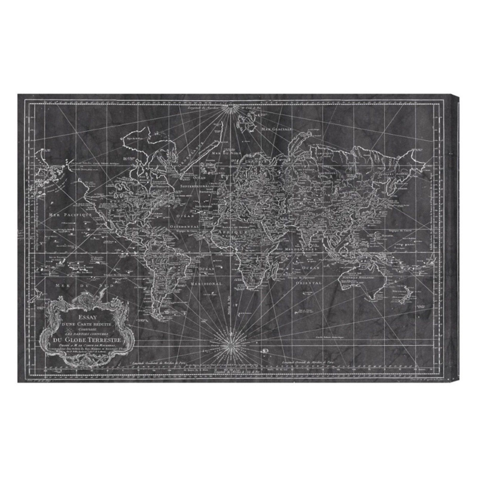 Hatcher And Ethan World Map 1778 Canvas Wall Art | Canvas Wall Art With Regard To Hatcher Wall Art (View 15 of 15)