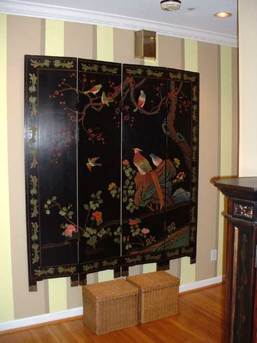How To Hang A Folding Oriental Decorative Screen On The Wall – Reeder Regarding Reeder Wall Art (View 6 of 15)