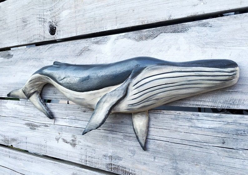 Humpback Whale Wood Carving Decor Hand Carved Reclaimed Wood | Etsy With Humpback Whale Wall Art (View 13 of 15)