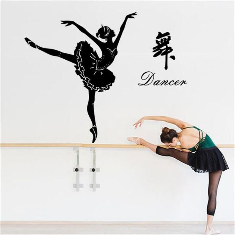 Idfiaf Ballerina Wall Sticker Ballet Dancer Wall Decal Ballerina Decor Pertaining To Dancing Wall Art (View 14 of 15)