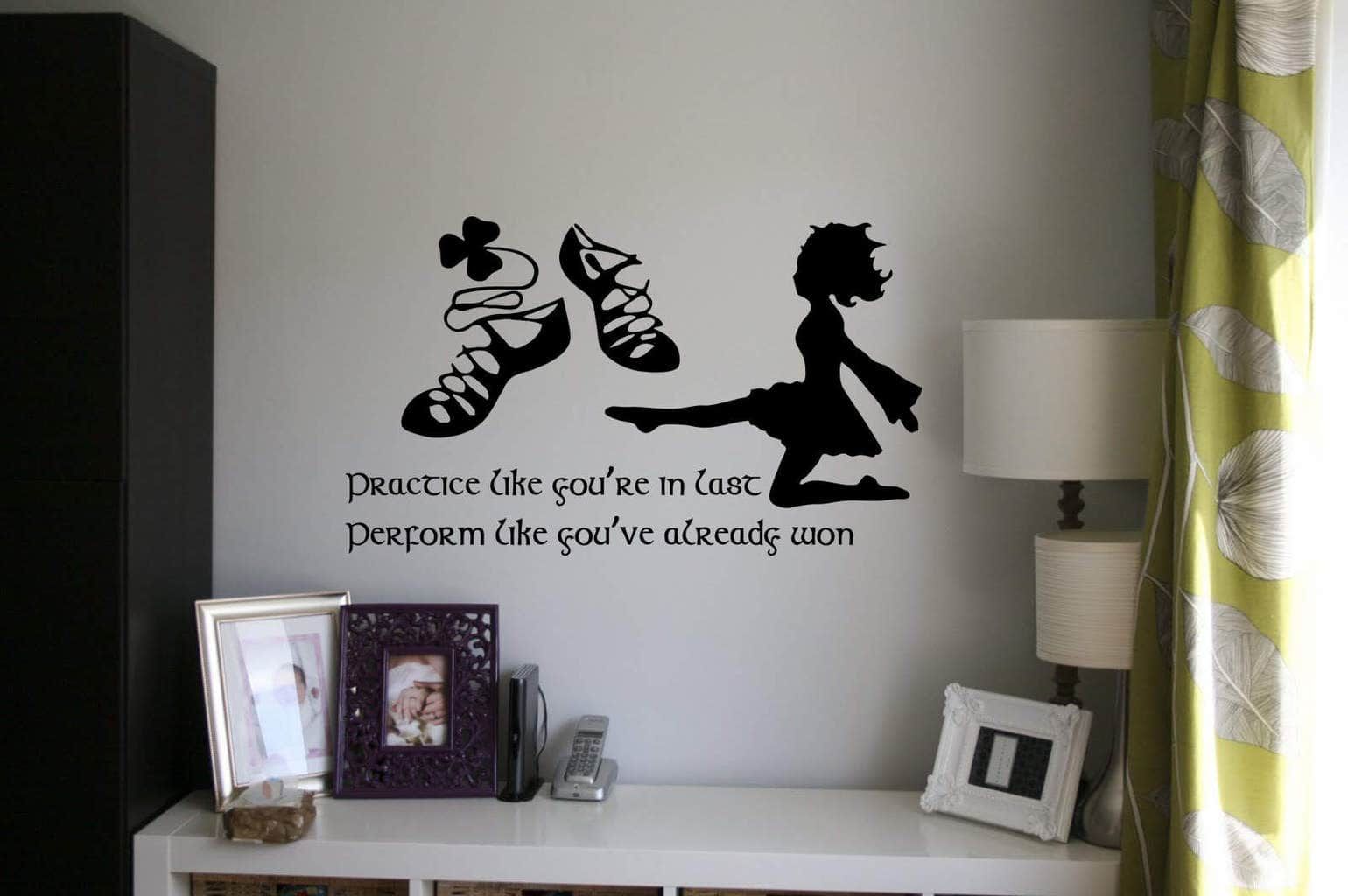 Irish Dance Practice Wall Decal | Wall Decal | Wall Art Decal With Regard To Dancing Wall Art (View 15 of 15)