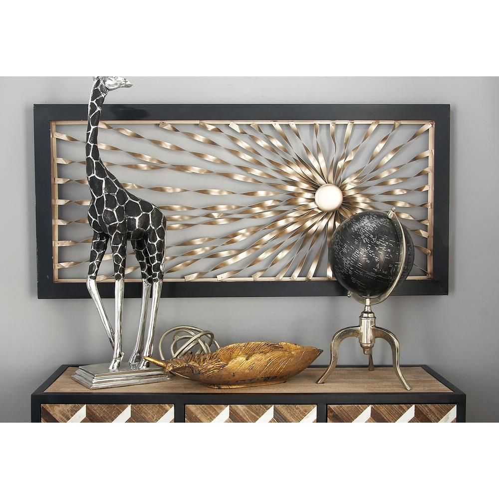 Iron Silver Finished Twisted Sunburst Wall Art Decor 56843 – The Home Depot Pertaining To Brass Iron Wall Art (View 12 of 15)