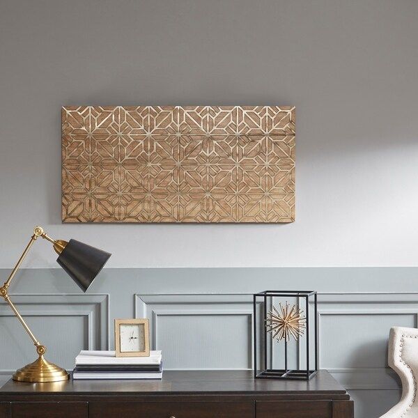 Madison Park Signature Mormont Wooden Wall Art With Pattern – Gold – On With Regard To Signature Wall Art (View 3 of 15)