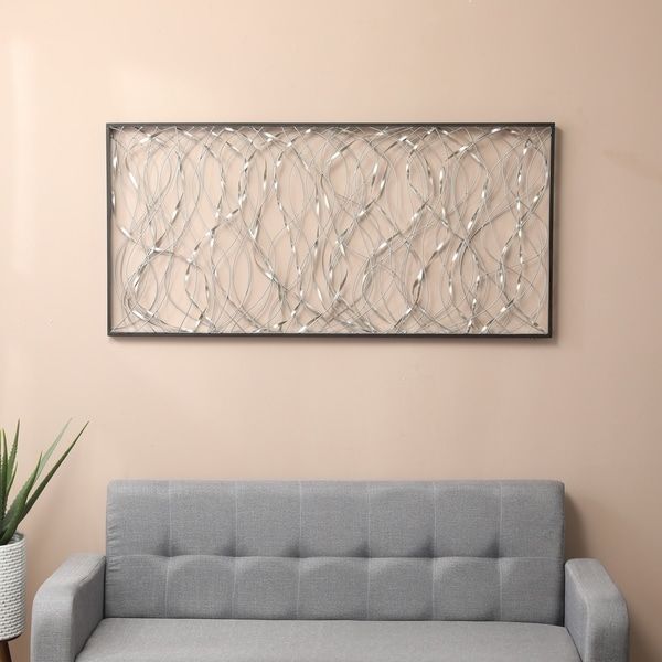 Metal Infinity Rectangular Wall Decor – Overstock – 29473755 For Swirly Rectangular Wall Art (View 9 of 15)