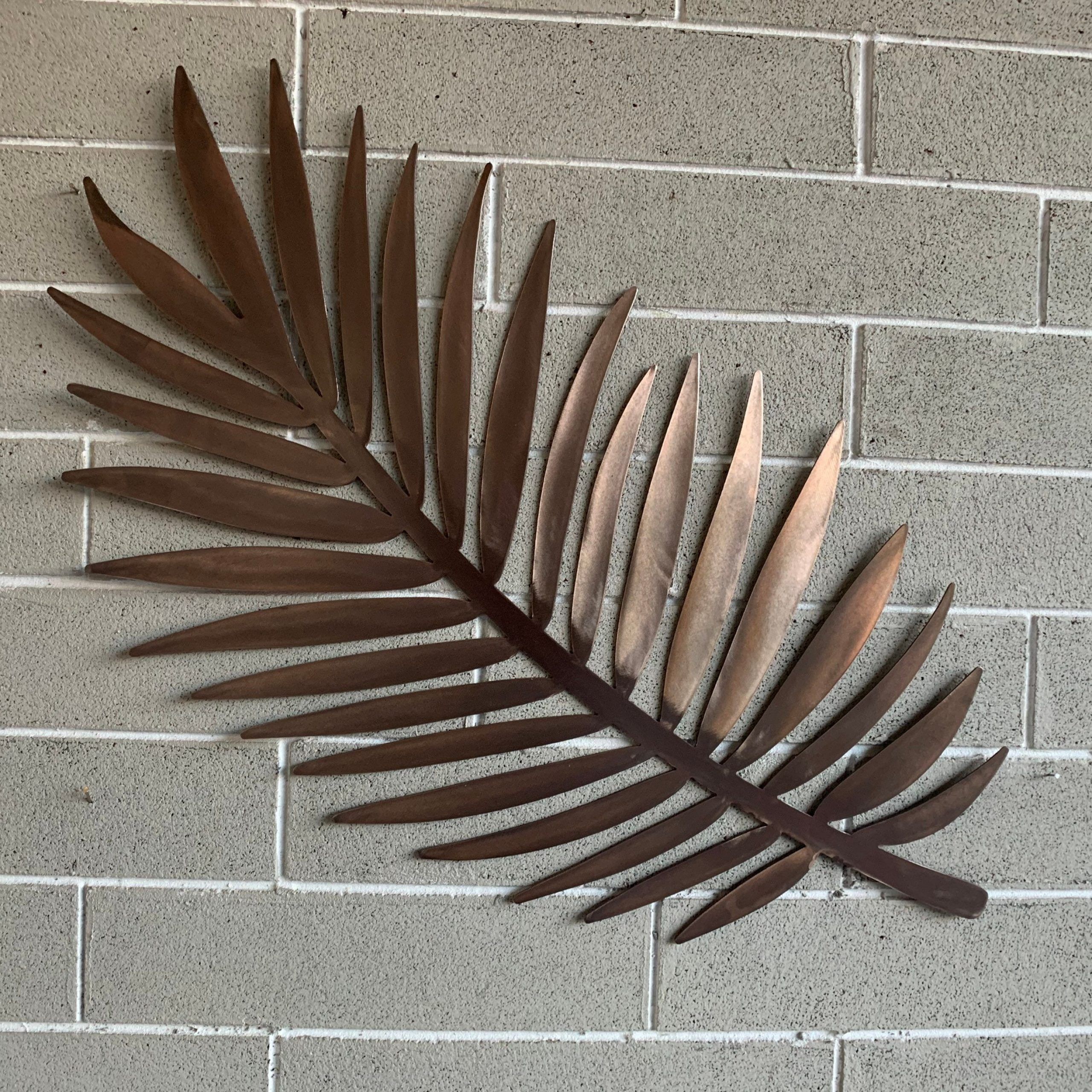 Metal Palm Leaf – Metal Plam – Metal Wall Art – Home Decor – Coastal Decor Intended For Leaf Metal Wall Art (View 15 of 15)