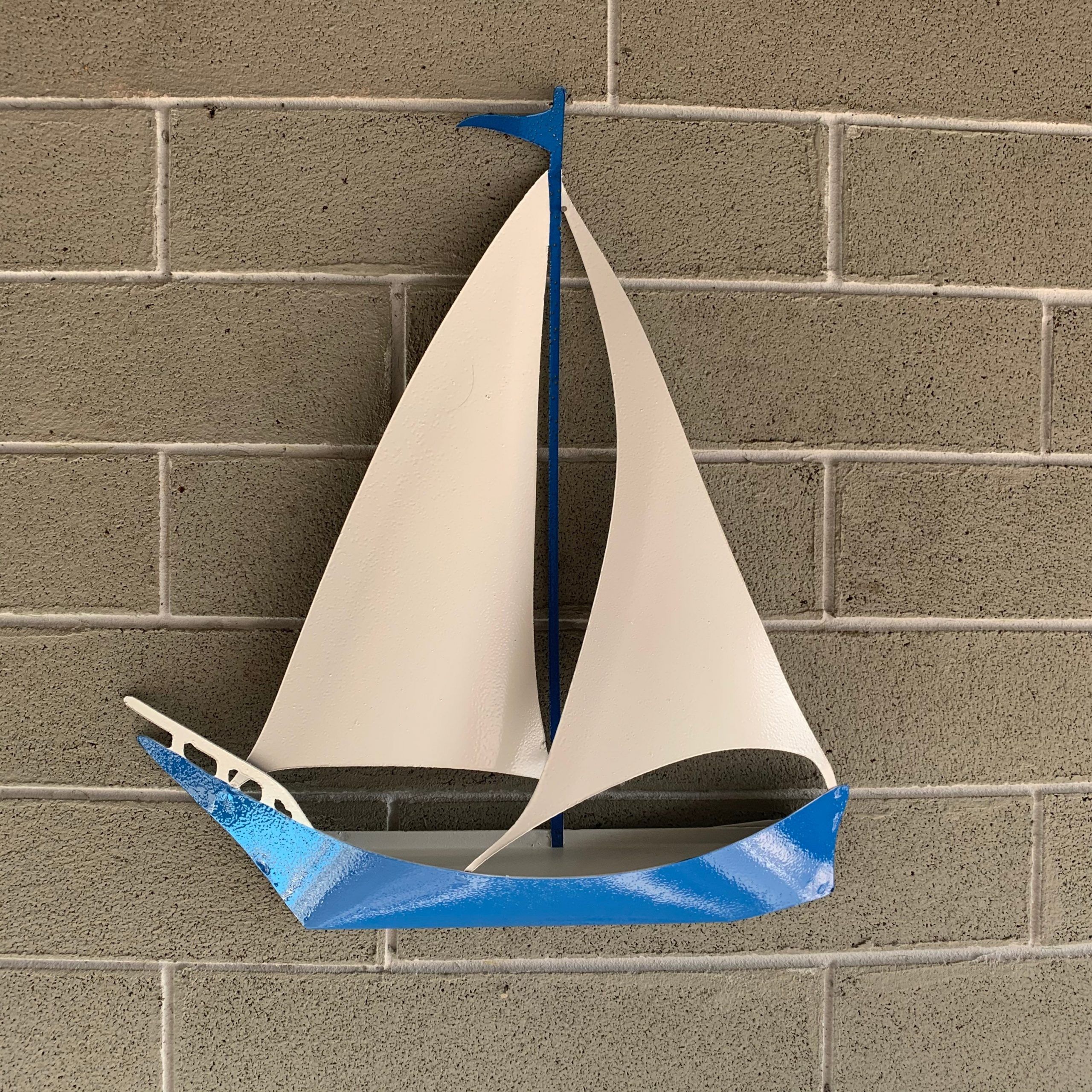 Metal Sailboat Wall Art——  Hanging Metal Boat Within Sail Wall Art (View 4 of 15)