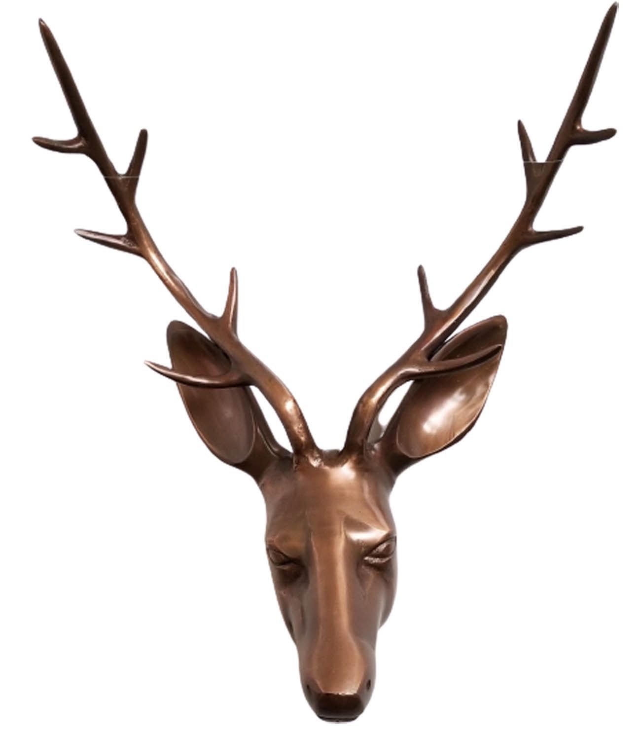 Metal Wall Art – Large Copper Deer Stag Head For Deer Wall Art (View 6 of 15)
