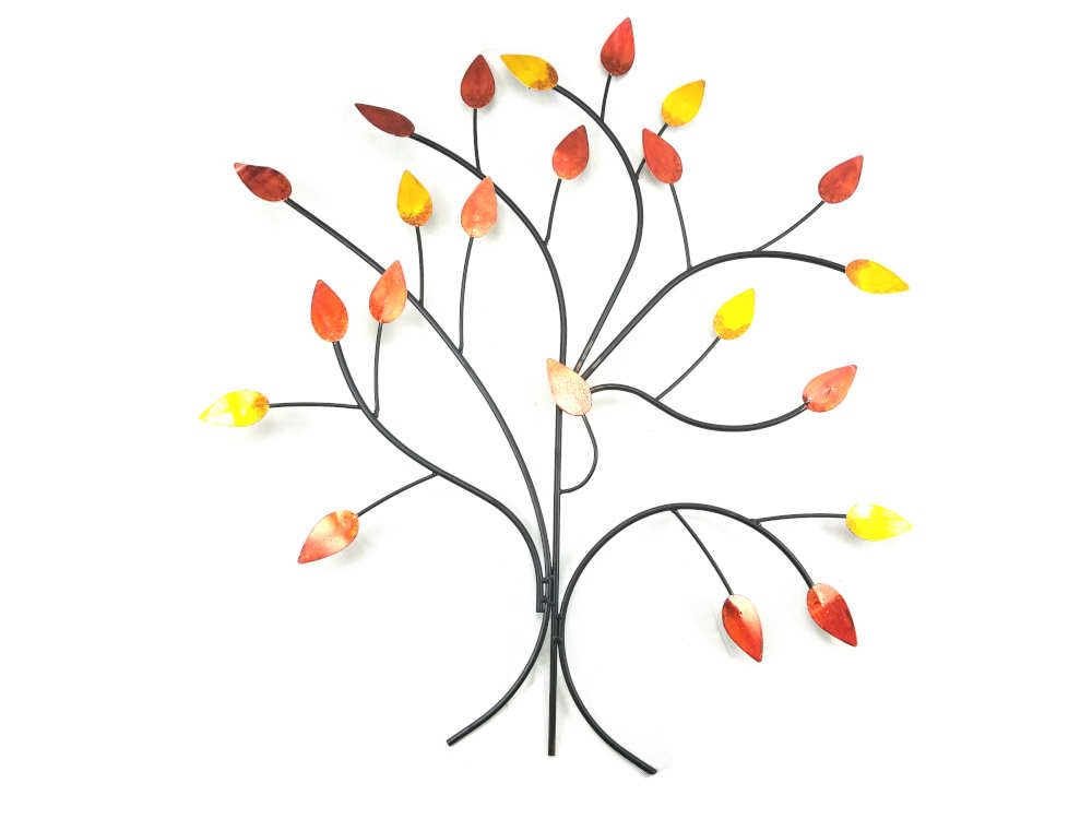 Metal Wall Art – Large Golden Autumn Tree Branch Pertaining To Branches Metal Wall Art (View 9 of 15)
