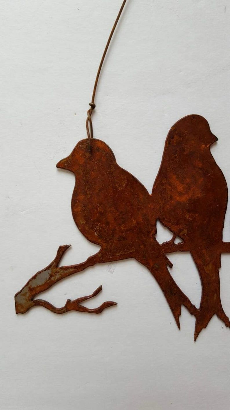 Metal Wall Art. Rusty Metal Birds. Bird Decor (View 12 of 15)