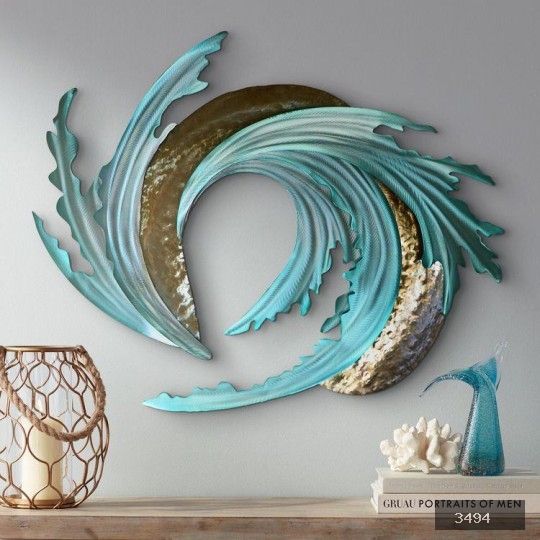 Modern Clay Art For Wall Decor | Fotocons With Regard To Ocean Metal Wall Art (View 7 of 15)