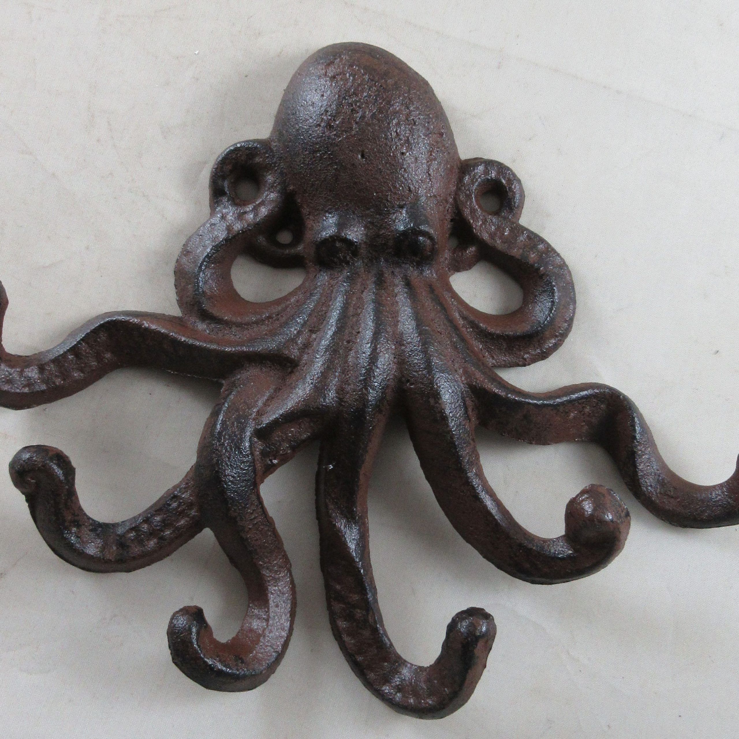 Nautical Cast Iron Octopus Wall Decor – Walmart – Walmart Intended For Octopus Metal Wall Sculptures (View 1 of 15)