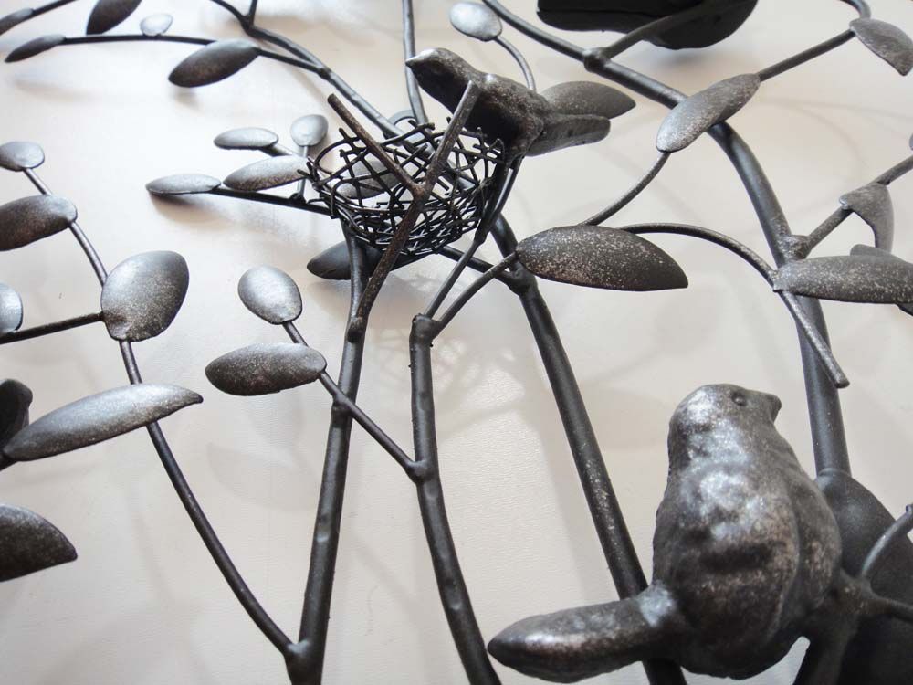New Contemporary Metal Wall Art Or Sculpture – Nesting Birds – Tree Throughout Bird Metal Wall Art (View 15 of 15)