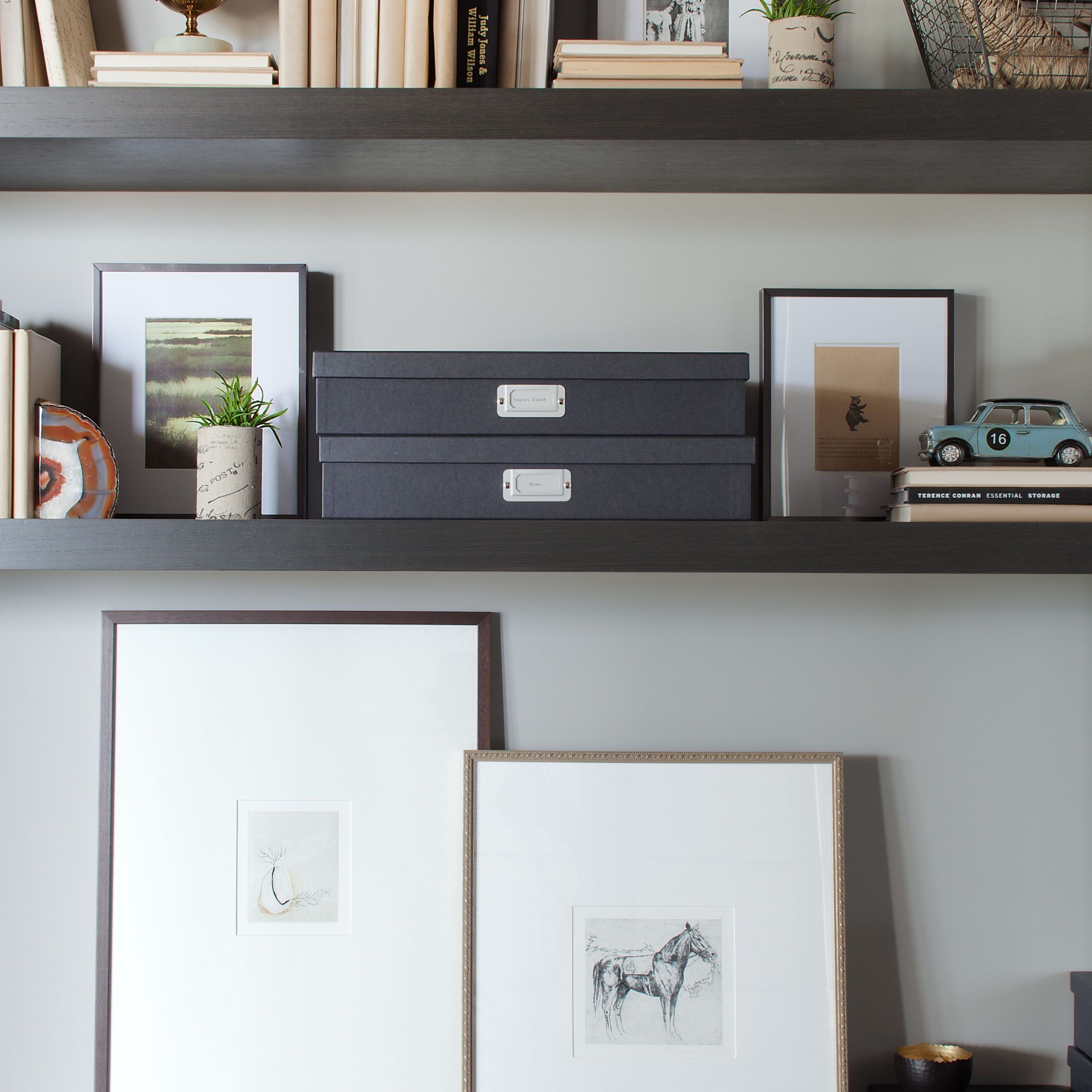 Office Art Wall/shelf | Masculine Office Decor, Home Office Decor Throughout Wall Art With Shelves (View 9 of 15)