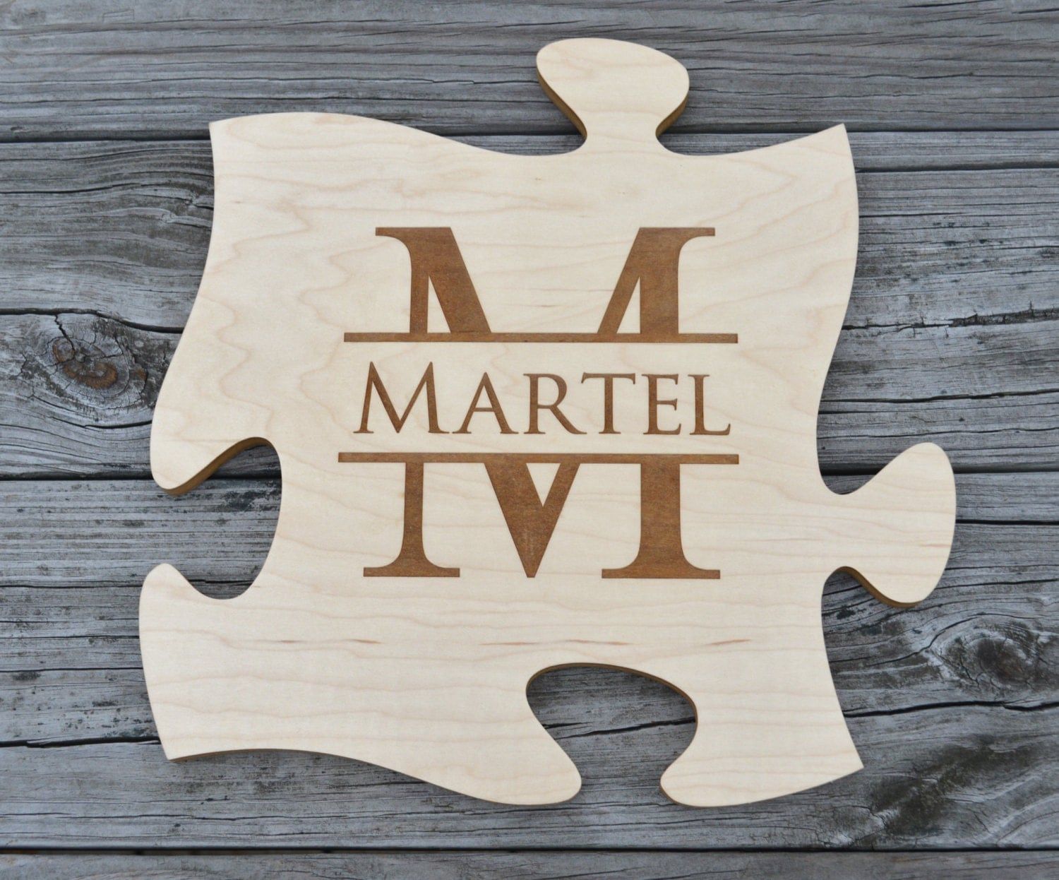 Personalized Puzzle Piece Unique Wall Art Monogram With Regard To Puzzle Wall Art (View 1 of 15)