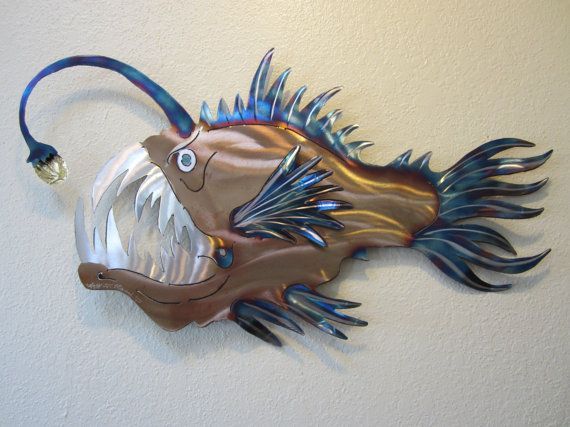 Pin On Angler Fish Inside Sand And Sea Metal Wall Art (View 13 of 15)