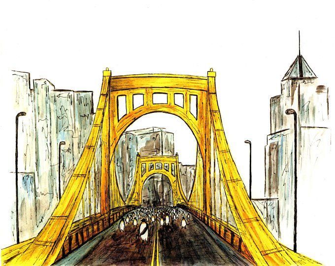 Pittsburgh Bridge Wall Art | Pittsburgh Skyline, Pittsburgh Art Regarding Bridge Wall Art (View 2 of 15)