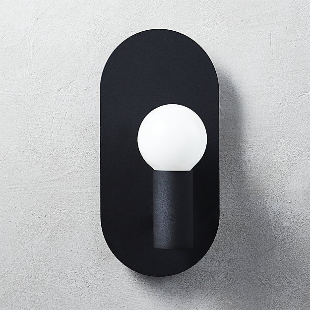 Plate Matte Black Wall Sconce | Cb2 For Matte Blackwall Art (View 15 of 15)